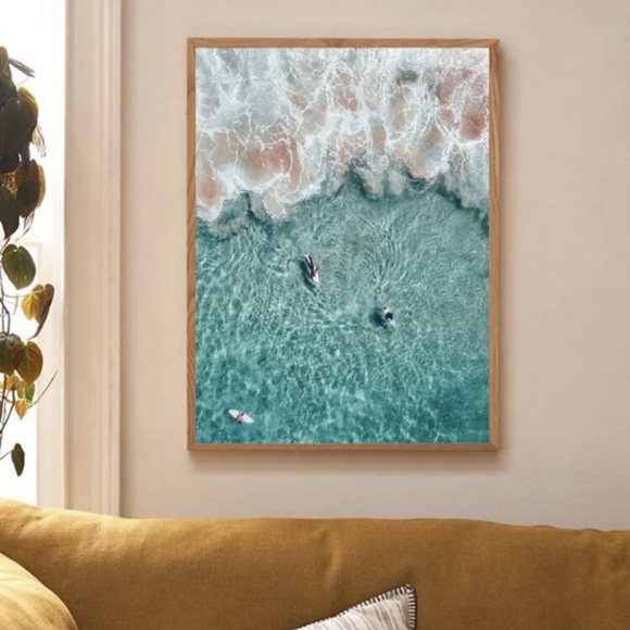 Other - Beachy ocean and surfers canvas wall poster